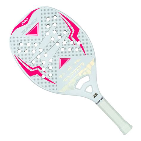 Raquete Beach Tennis Carbono - Raquete Beach Tennis Carbono 3K Pro Sunnex Raptor Rosa