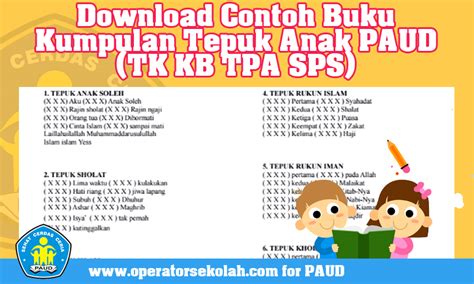 contoh buku kumpulan tepuk anak paud tk kb tpa sps biologizone