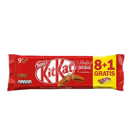 Kit Kat Nestlé Barrita de galleta crujiente cubierta de chocolate con