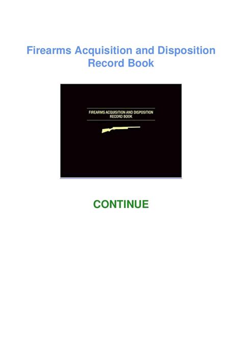 Full[pdf]⚡download⚡ Firearms Acquisition And Disposition Record Book