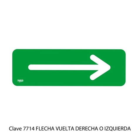 Señal placa 23X7 5 cm flecha izquierda derecha