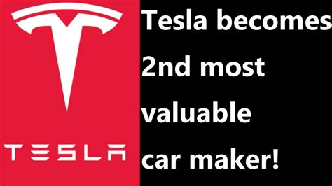 Tesla Is Now The SECOND MOST VALUABLE Car Maker YouTube