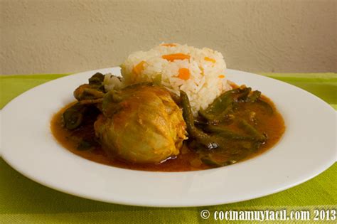 Pollo En Caldillo De Jitomate Con Rajas Receta Cocina Muy Facil