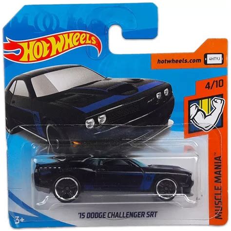 Masinuta Metalica Hot Wheels Dodge Challenger Srt Colectia Muscle Mania Bleumarin