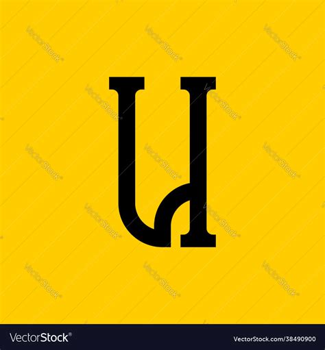 U letter old russian font national folk alphabet Vector Image