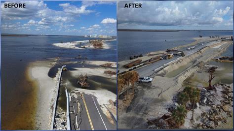 Before And After Photos Sanibel Island Causeway Opens Again After