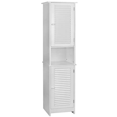 Liano Tall White Bathroom Cabinet Bathroom Furniture Bathroom Unit