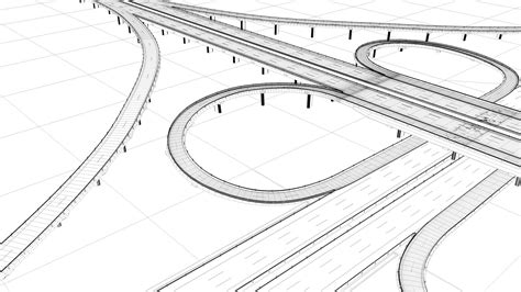 Highway Intersection Road Bridge 3D Model $25 - .c4d .obj .fbx .3ds - Free3D