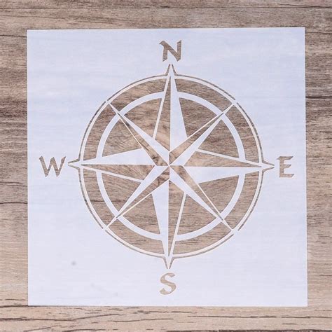 Compass Stencils Airbrush Template Compass Template For Scrapbooking Decor Stencil Layering