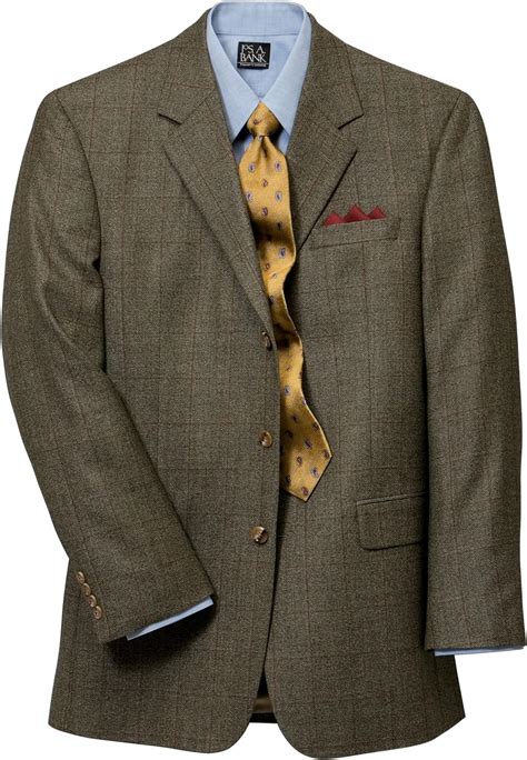 Executive Wool 2 Button Twill Windowpane Sportcoat Oxfrd Grey 40