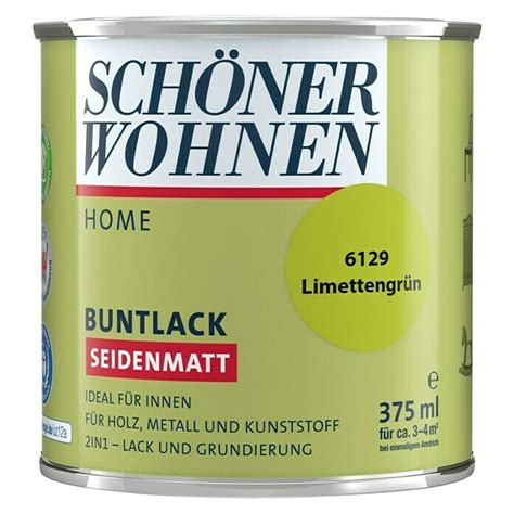 Sch Ner Wohnen Farbe Home Buntlack Limettengr N Ml Seidenmatt