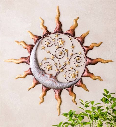 Add Celestial Style To Any Indoor Or Outdoor Wall With This Lovely Handcrafted Metal Sun Stars