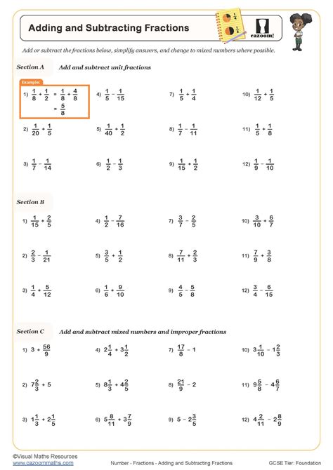 Adding Fraction Worksheet Adding Proper Fractions With Like