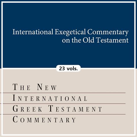 International Exegetical Commentary On The Old Testament Iecot And