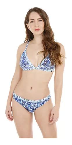 Mujer Bikini H O Wear Tri Ngulo Compose Azul Cuotas Sin Inter S