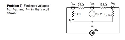 Solved Find Node Voltages Va Vb And Vc In The Circuit Sh