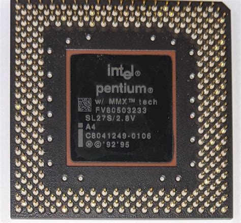 Intel Pentium W Mmx Tech Fv80503233 Sl27s 28v Etsy