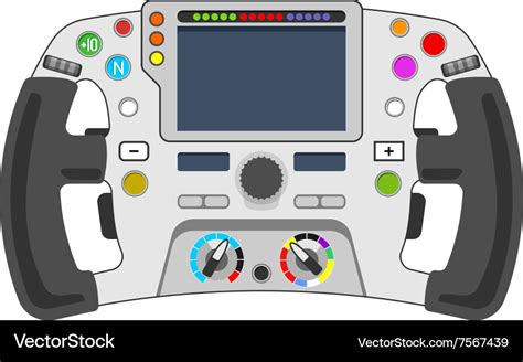 Steering wheel f1 Royalty Free Vector Image - VectorStock