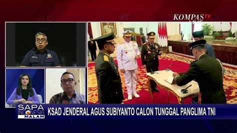 Pencalonan Tunggal KSAD Jenderal Agus Subiyanto Jadi Panglima TNI