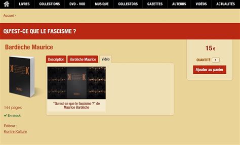 Quest Ce Que Le Fascisme De Maurice Bard Che Kontre Kulture