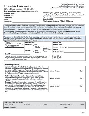 Fillable Online For Qualified Dependents Of Employees Fax Email Print