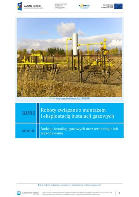 Rodzaje Instalacji Gazowych Oraz Technologie Ich Wykonywania PDF