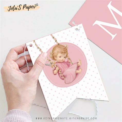 Kit Imprimible Angelito Beb Mod Jotas Paper Kits