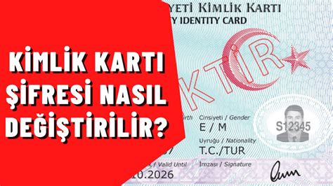 Kimlik Kartı Şifresi Nasıl Değiştirilir YouTube