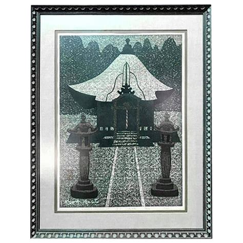 Kiyoshi Saito Signed Limited Edition Japanese Print Gate In Biyodo In