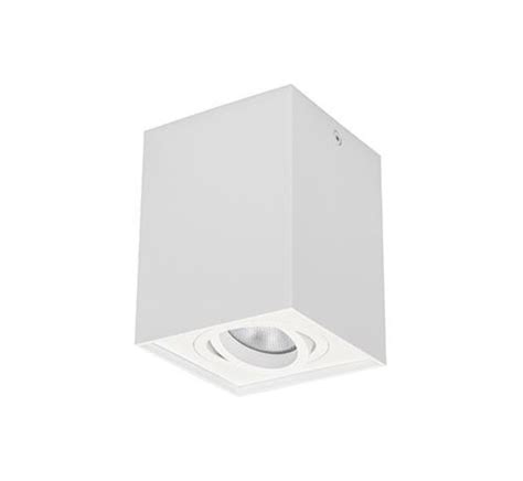 Surface Mounted Led Spotlight White Obi Square Gu R M Lighting