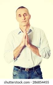 Handsome Mature Man Praying God Stock Photo 251577793 Shutterstock
