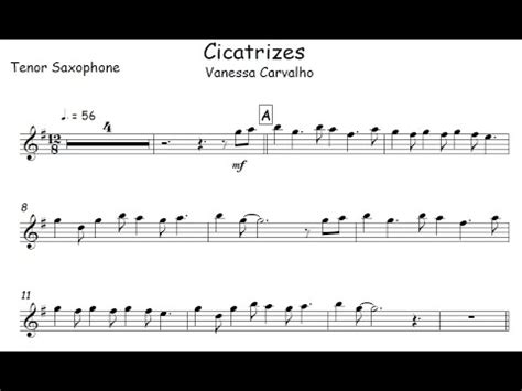 Cicatrizes Vanessa CarvalhoPartitura Flauta Clarinete Sax Alto