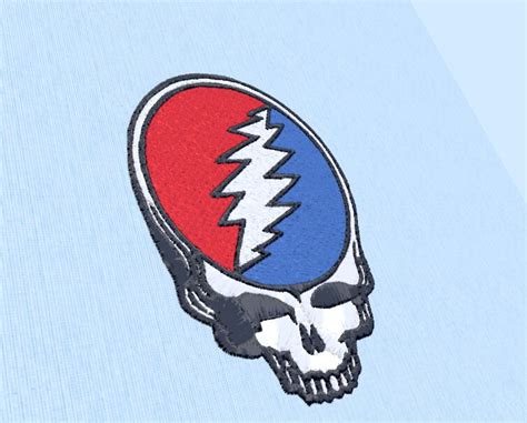 Stealie Skull Grateful Dead Embroidery Patch Files Pes Jef Etsy