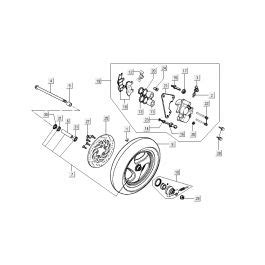 Voorwiel Remklauw Kymco Grand Dink 2 Takt Titanium