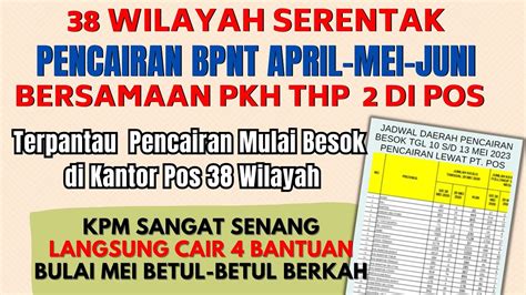 Update Pencairan Bpnt April Mei Juni Dan Pkh Tahap Di Kantor Pos