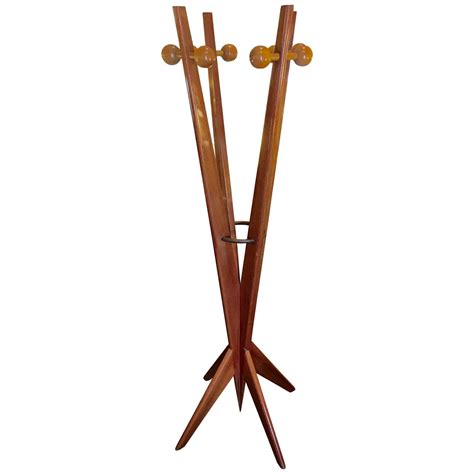 Mid Century Modern Wood Coat Stand For Sale At 1stdibs