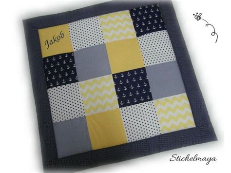 Krabbeldecke Mit Namen Babydecke Mit Namen Patchworkdecke Etsy Louis