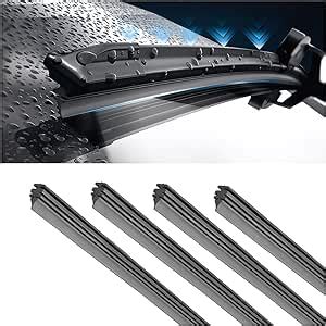 Amazon 4 Pieces Windshield Wiper Blades Refills DIY Adjustable