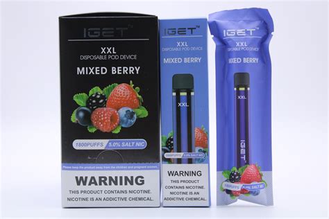 Iget Shion Vs 1800 Puffs Iget XXL Disposable Vape Fruit Flavor China