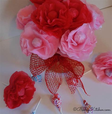 Dum Dums Flower Valentines Burlap Kitchen