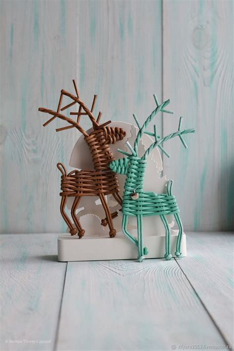 Плетеный олень, игрушка на елку в интернет-магазине на Ярмарке Мастеров ...