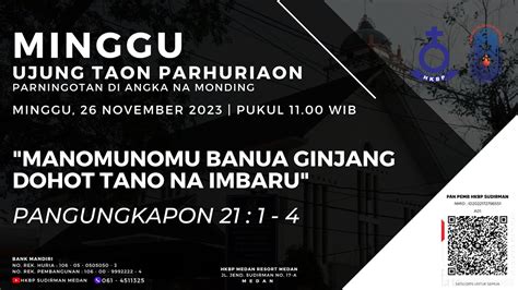 Live Parmingguon Minggu Ujung Taon Parhuriaon HKBP Medan Sudirman