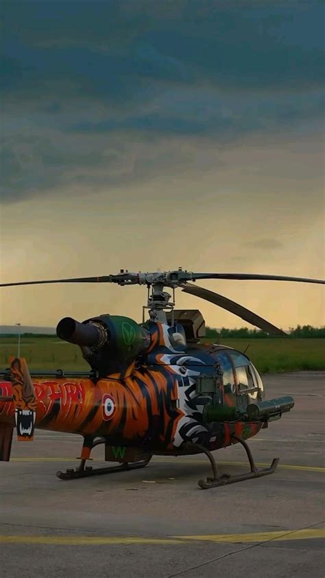 Beauty Of A Rospatiale Gazelle Sa M Tiger Camo In