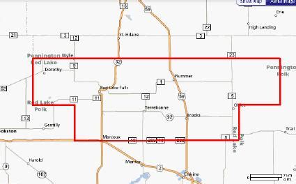 Fewest County Borders – Part III: Red Lake Co., MN - Twelve Mile Circle ...