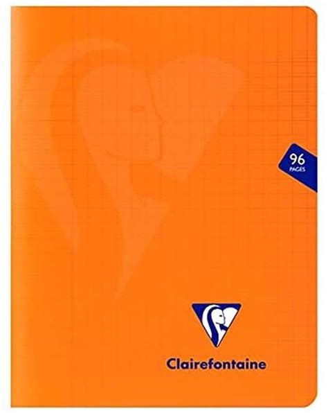 Petit Cahier Grand Carreaux Orange Clairefontaine Cahier X