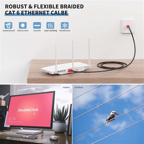 Cable Ethernet Cat Para Exteriores Pies Cable De Red Cat