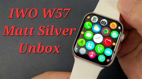 KIWITIME IWO W57 Smartwatch Matt Silver Unbox 1 95 Screen AOD Best