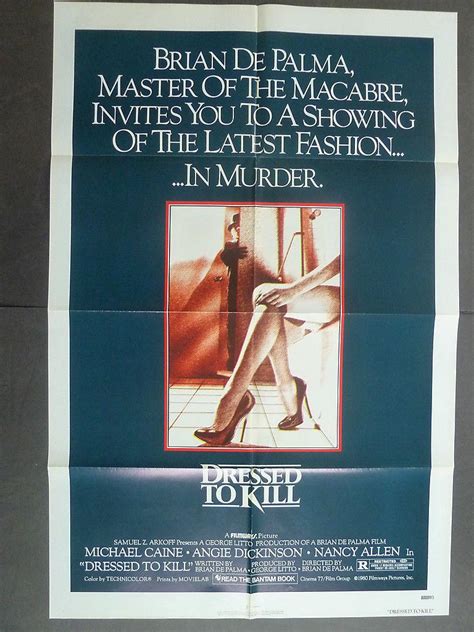 DRESSED TO KILL Movie Poster 1980/ Michael Caine, Nancy Allen & Angie ...