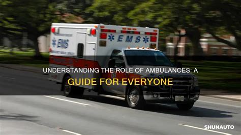 Understanding The Role Of Ambulances A Guide For Everyone Shunauto