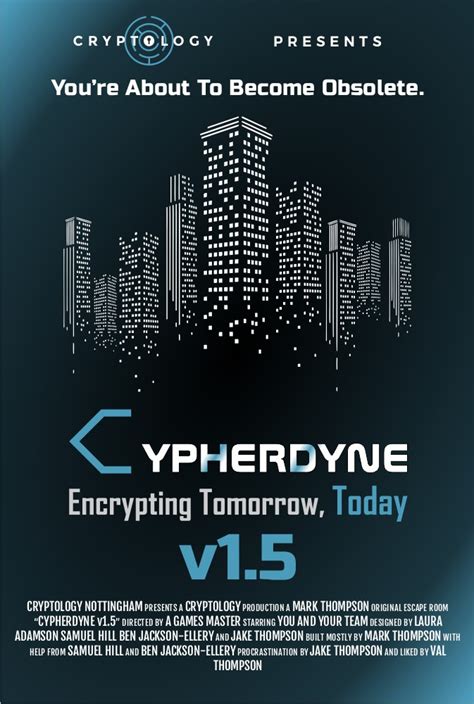 Cryptology Nottingham – Cypherdyne v1.5 – Brit of an Escape Habit